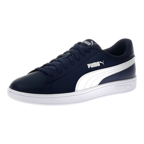 Puma Smash Leather Unisex Navy Blue Sneakers - 12: Puma Smash V2 Leather Unisex Navy Blue Sneakers - 12 Online at Best Price in India |