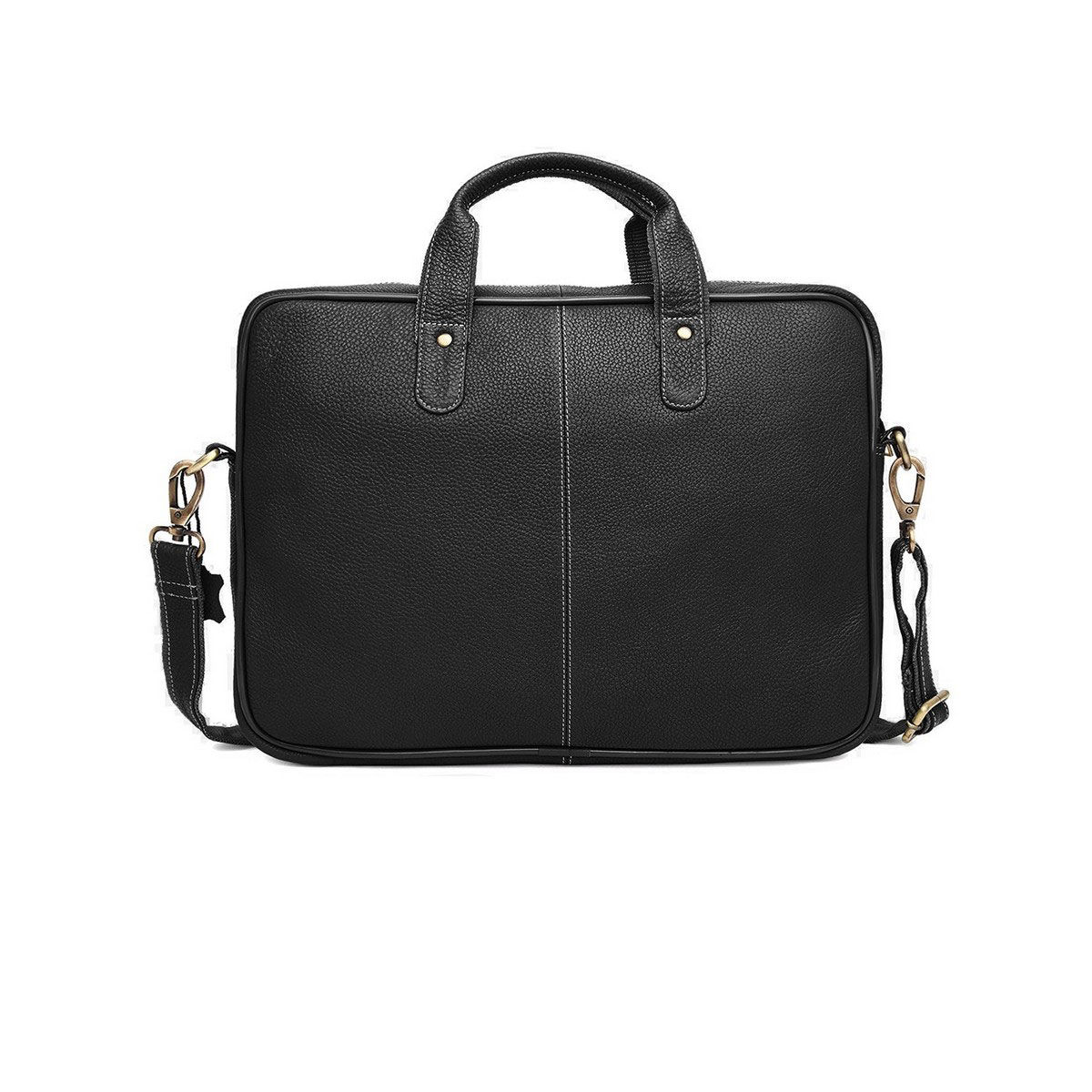 WILDHORN Black Leather Laptop Messenger Bag for Men Padded Laptop Compartment Office Bag Buy