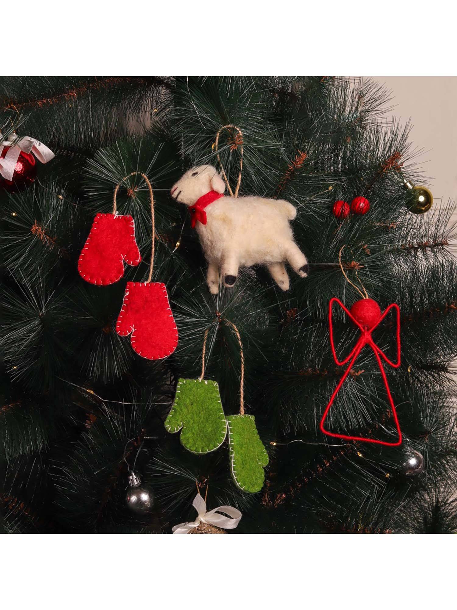 Glimpse Homes Multi-Color Christmas Hanging Felt Ornaments