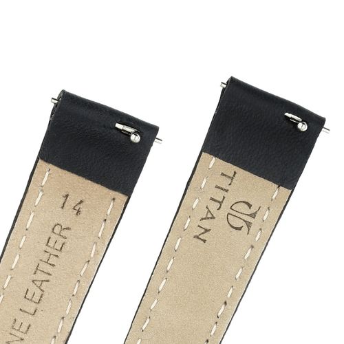 Titan 14 mm Black Genuine Leather Strap for Women Nf101015014Sq-P