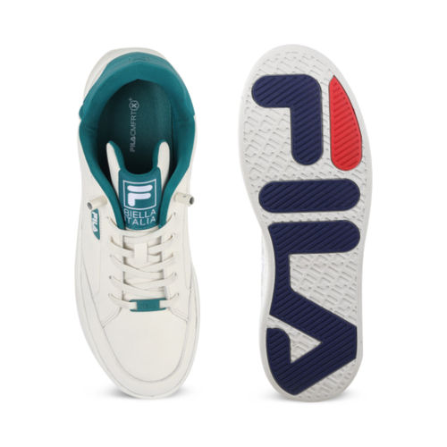 Buy FILA Unisex Casual White Green Sneakers Online