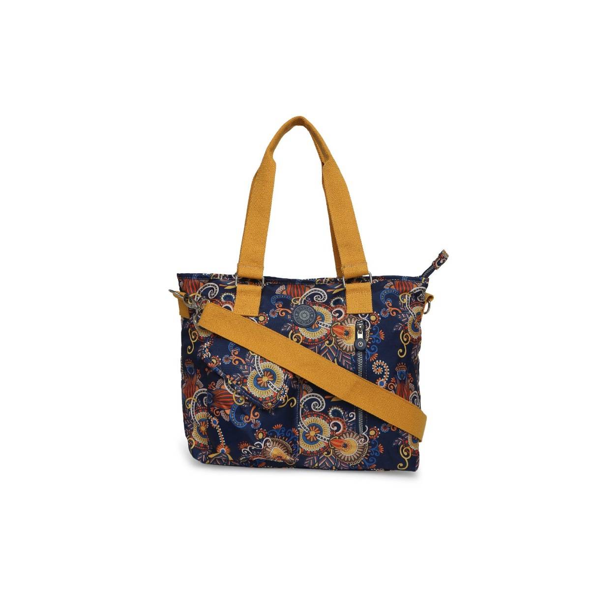 Baomi CRINKLE Range Blue & Yellow Floral Color Soft Case Nylon Shoulder Bag