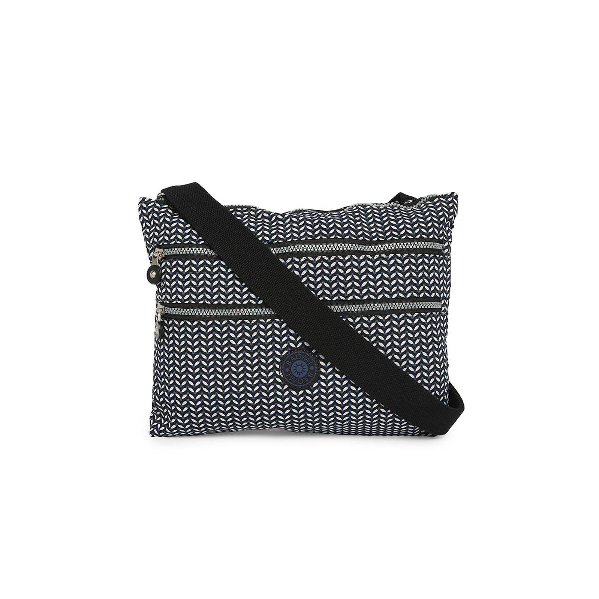 Baomi Crinkle Range Black & White Color Soft Case Nylon Sling Bag - Ba-1509032013