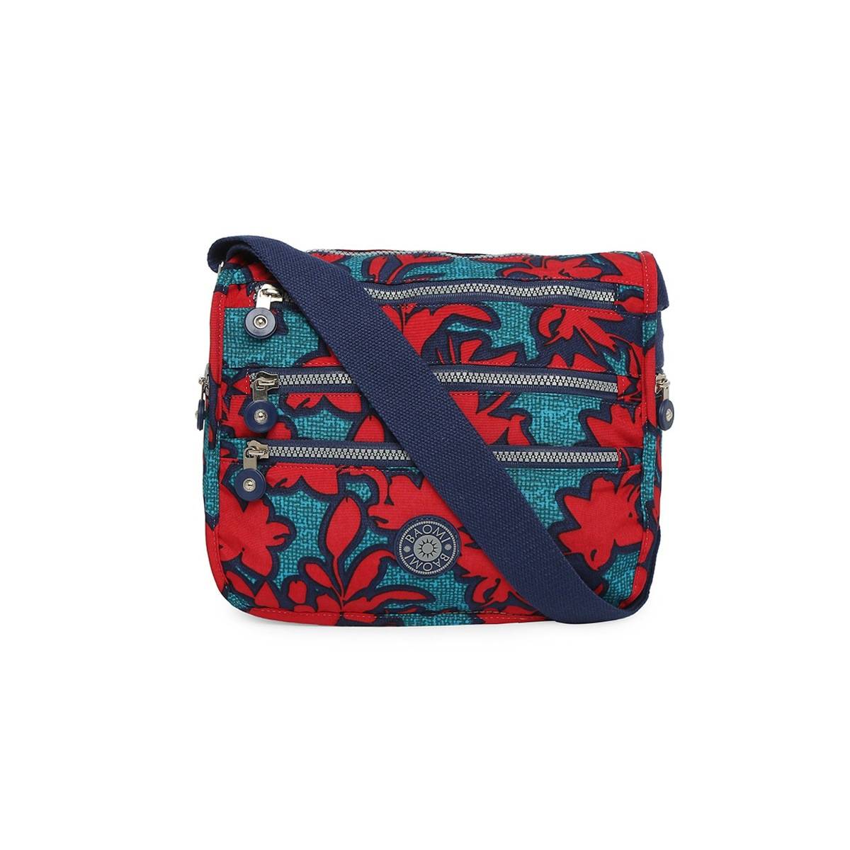 Baomi Crinkle Range Red & Green Color Soft Case Nylon Sling Bag - Ba-2756031021