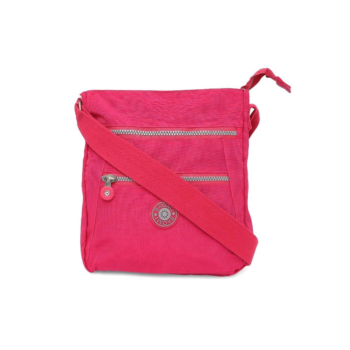 Baomi Crinkle Range Fuchsia Color Soft Case Nylon Sling Bag - Ba-20103031005