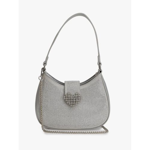 Buy Kazo Embellished Silver Handbag Online