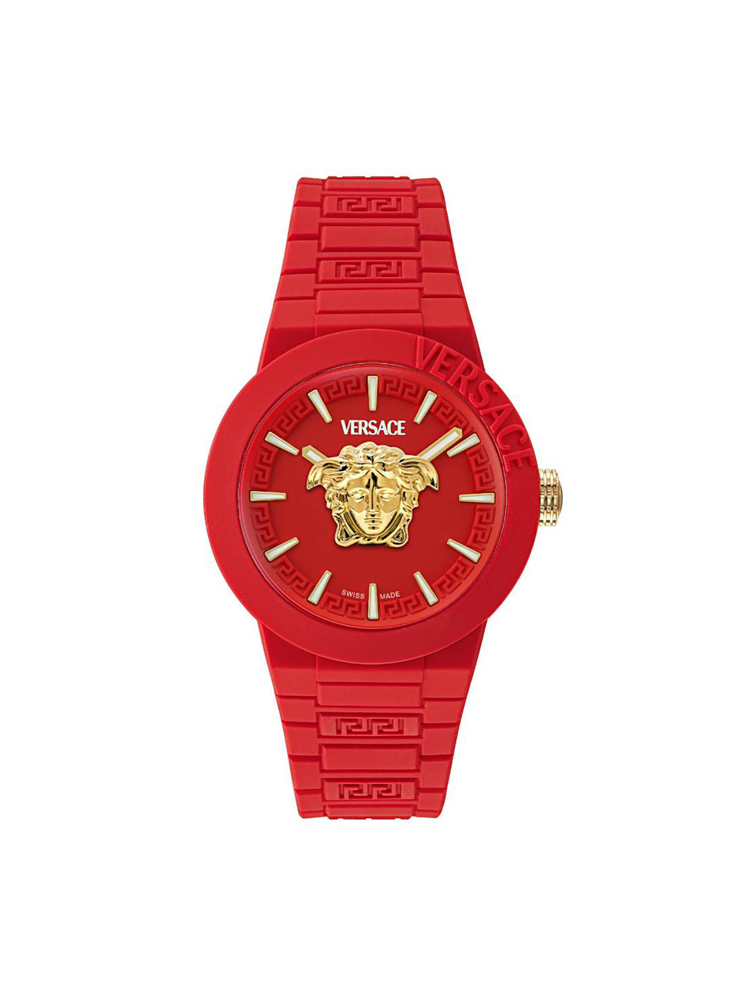 VERSACE レッドレザー時計 Buy Versace V-Pop.Special 43 mm Red Dial Men Analog Watch