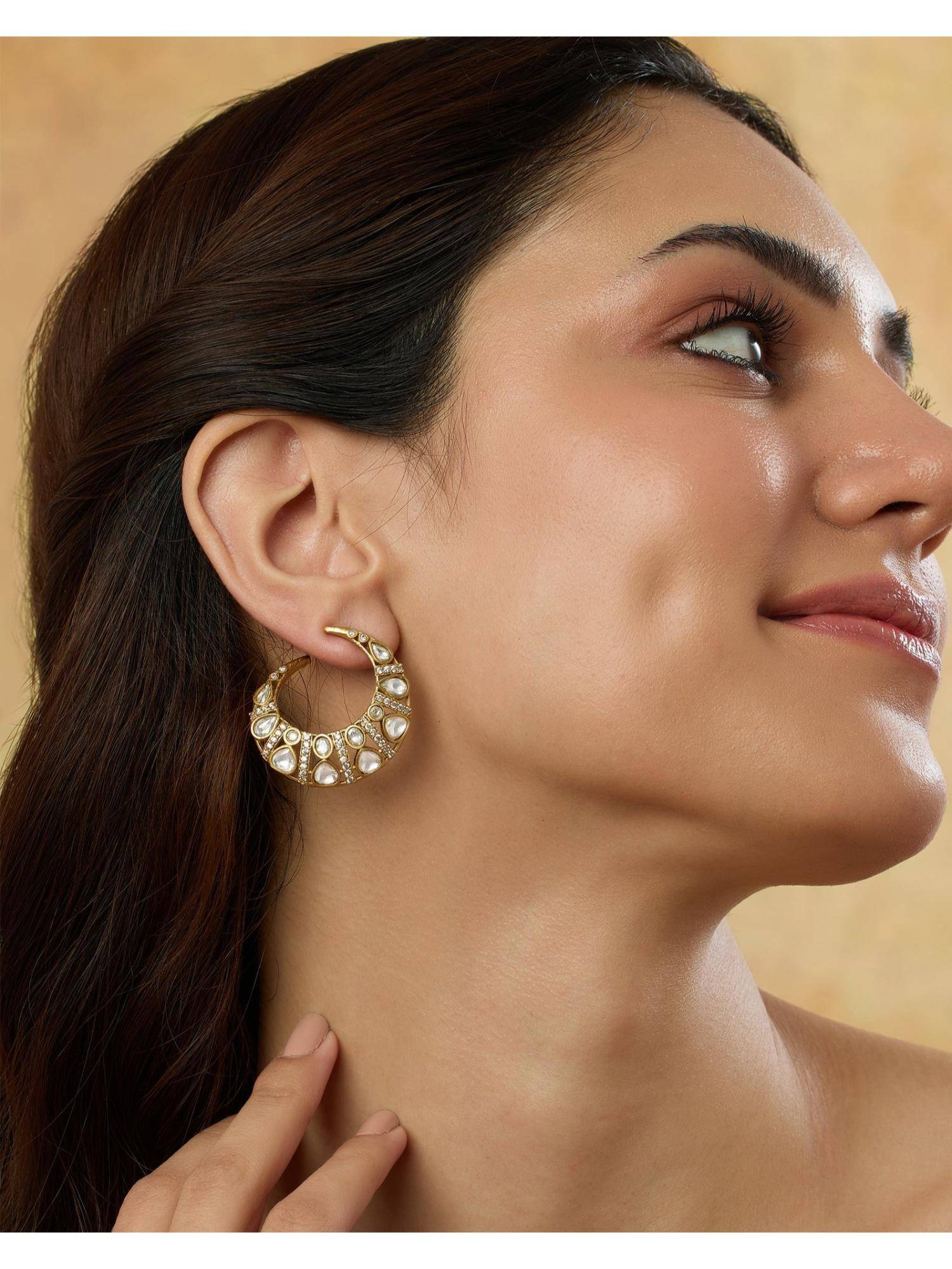 Indinoor Heera Festive Hoop Earrings