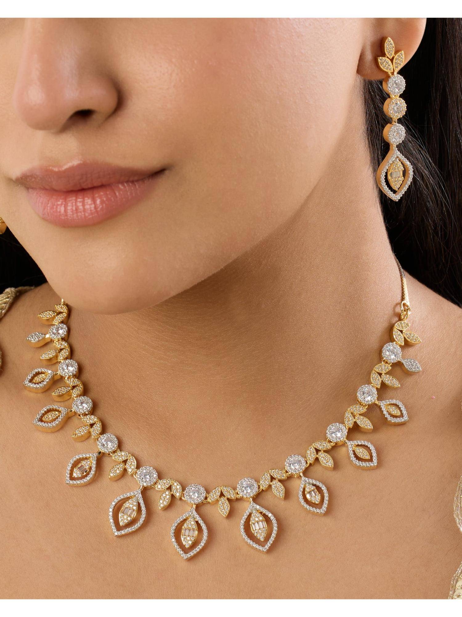 Indinoor Bazm Zircon Necklace Set
