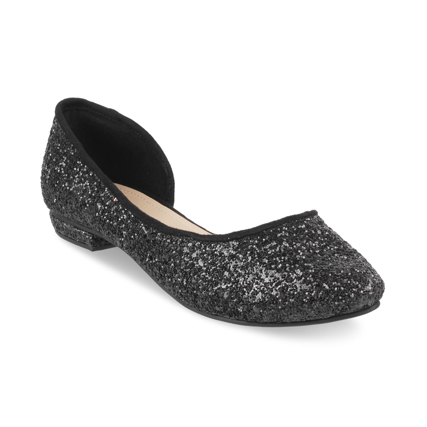 black flat belly shoes