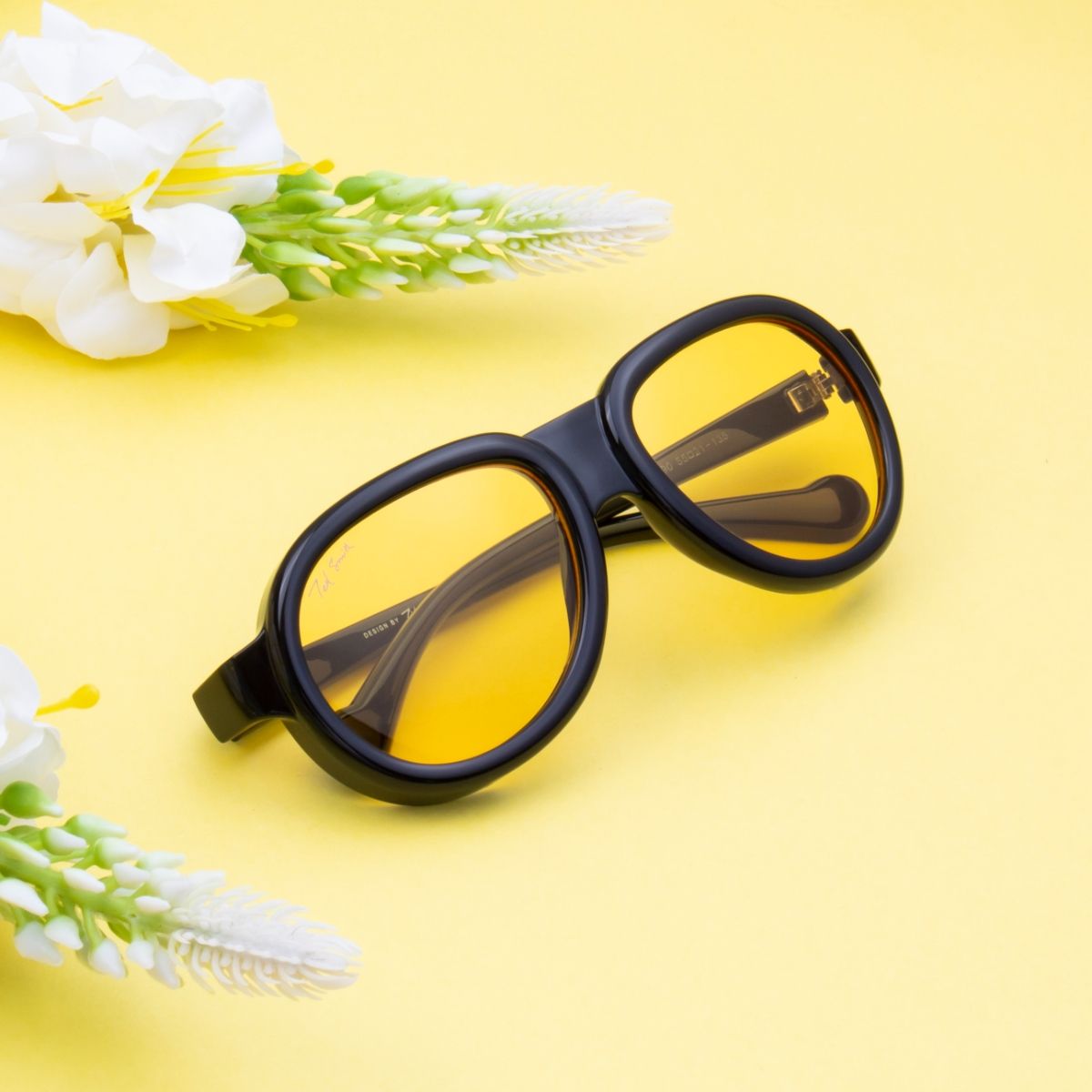 Buy TED SMITH Aviator Yellow Sunglasses for Men Women (55) Online