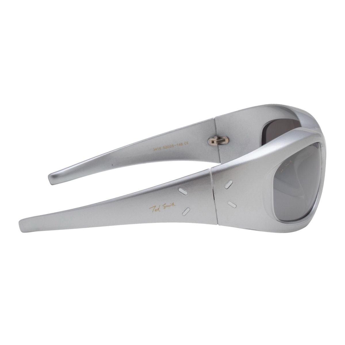 Buy TED SMITH WrapAround Silver Mirror Sunglasses for Men Women (52