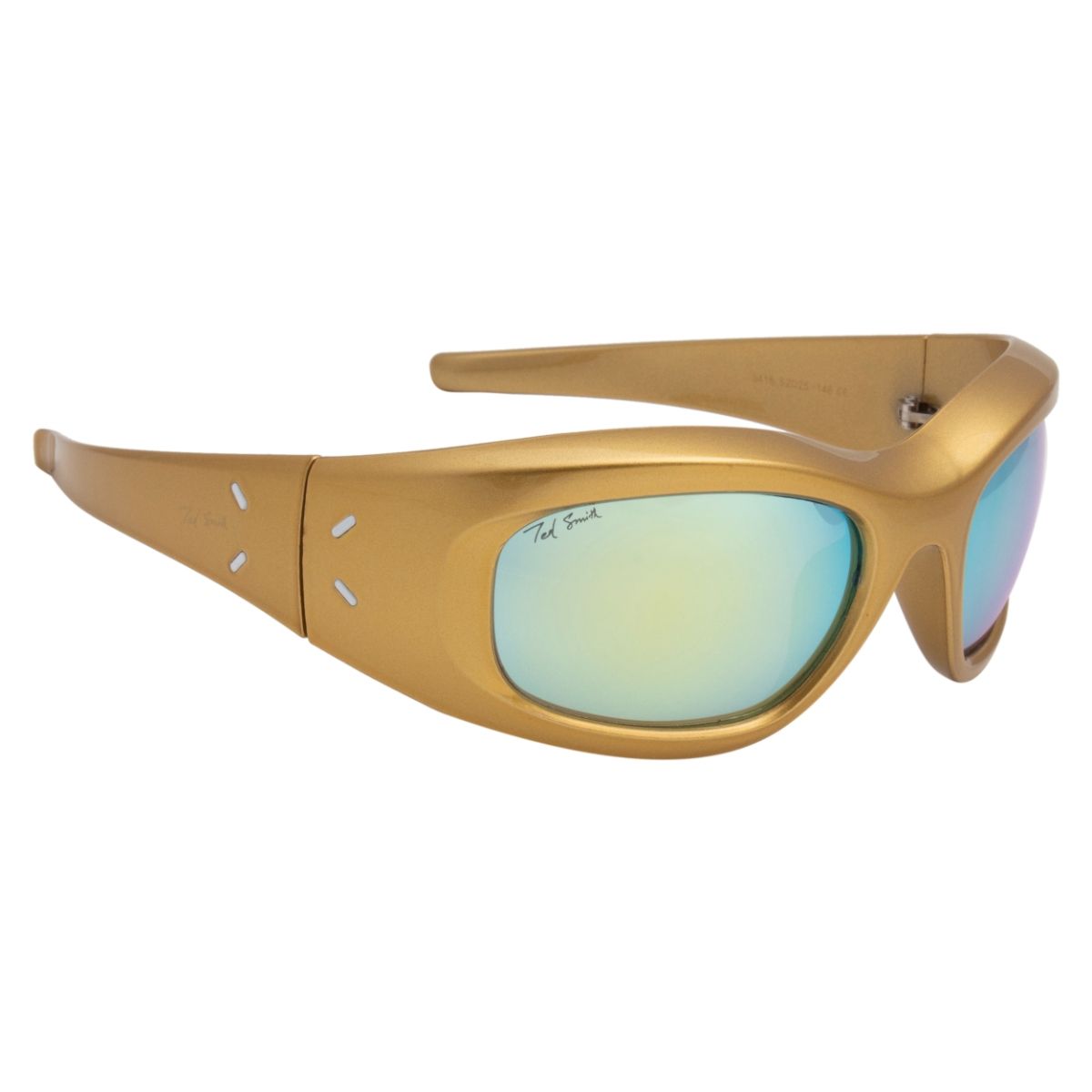 Buy TED SMITH WrapAround Yellow Mirror Sunglasses for Men Women (52