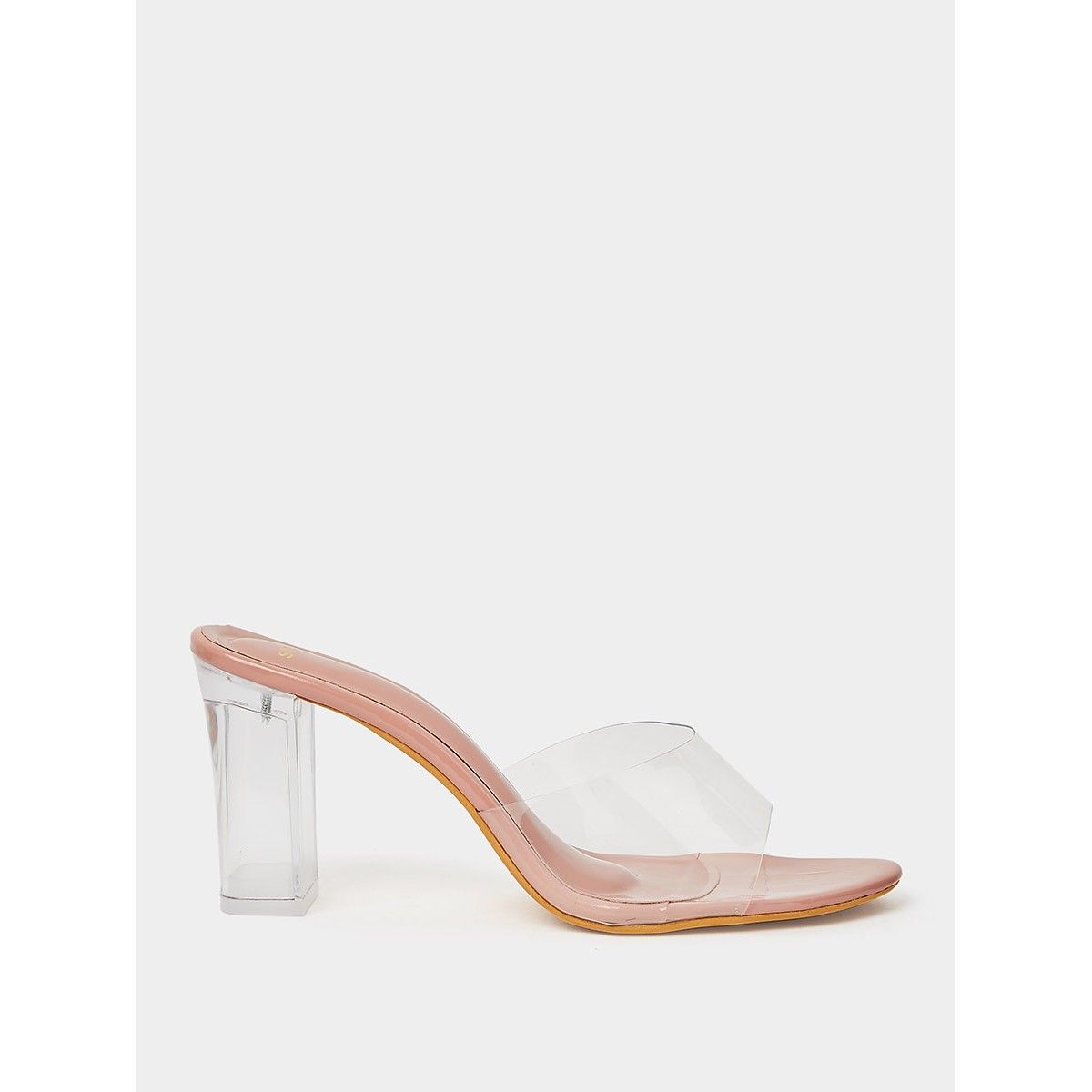 Acrylic discount heel sandals