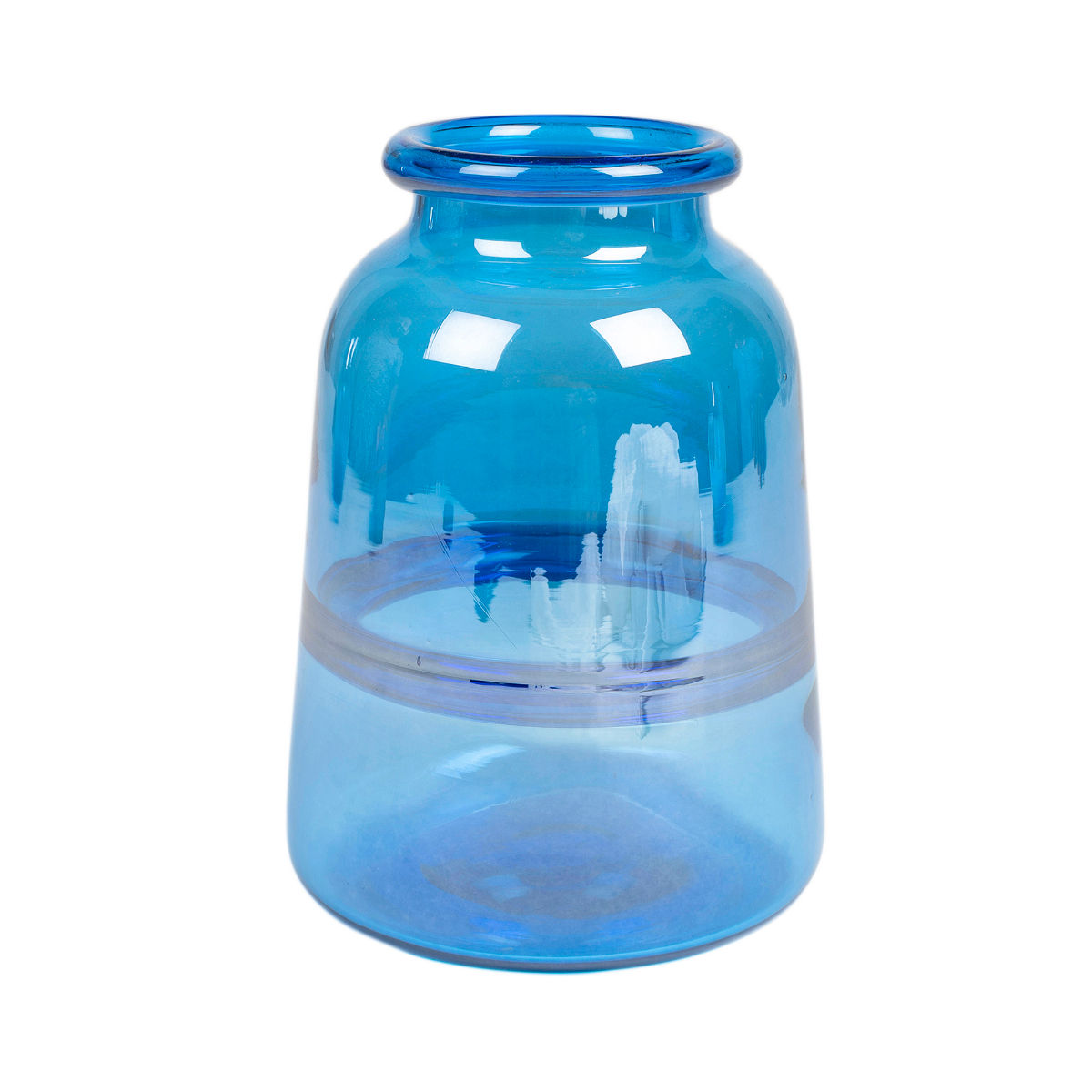 Buy Pure Home + Living Blue Cylindrical Glass Vase Online
