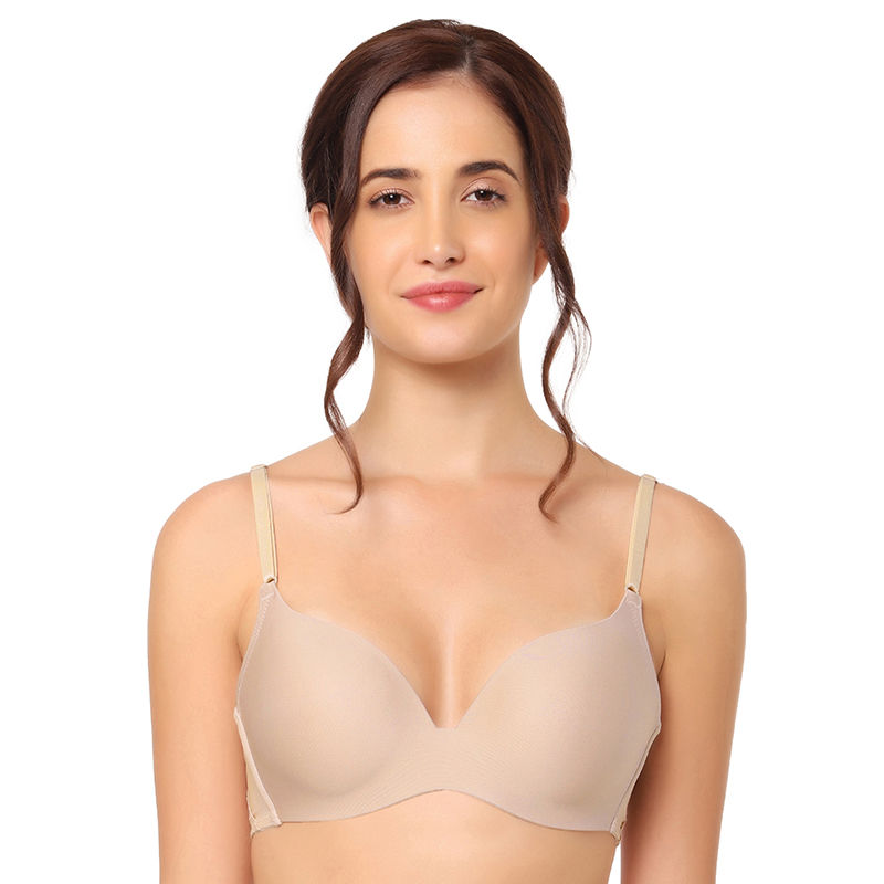 Buy Wacoal Nylon Padded Wireless Seamless Bra -MM1E41 - Nude (36B