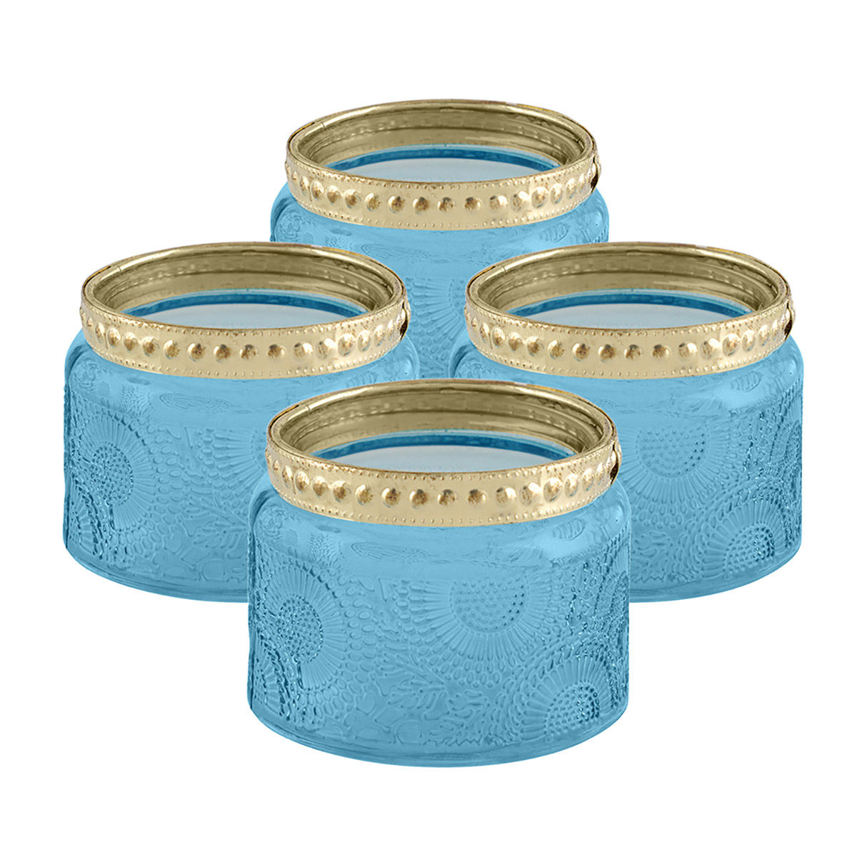 Pure Home + Living Armin Blue TeaLight Holder (Set of 4) Buy Pure