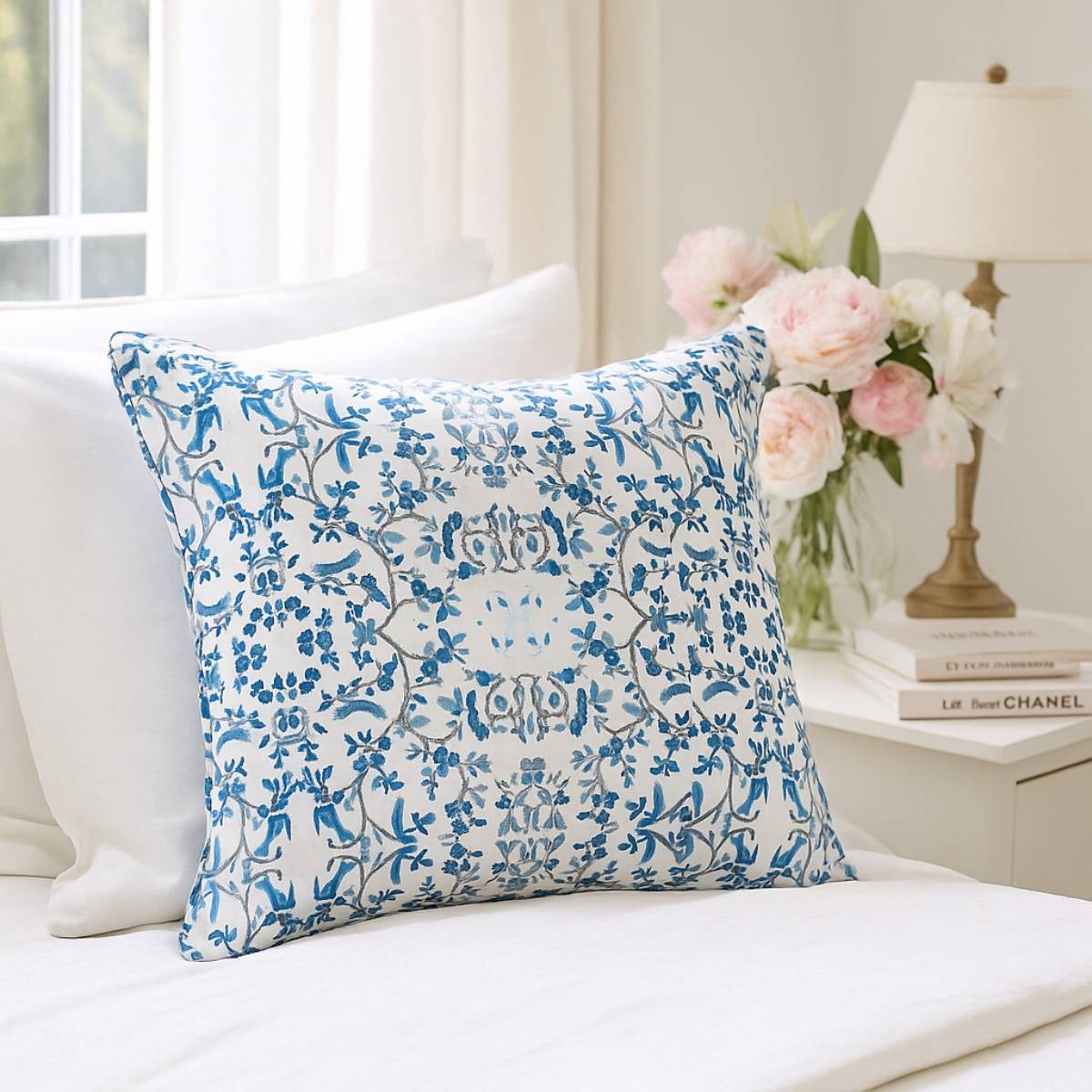 THROW PILLOW Charming Print Elegance Cushion Cover (16X16 Inches)