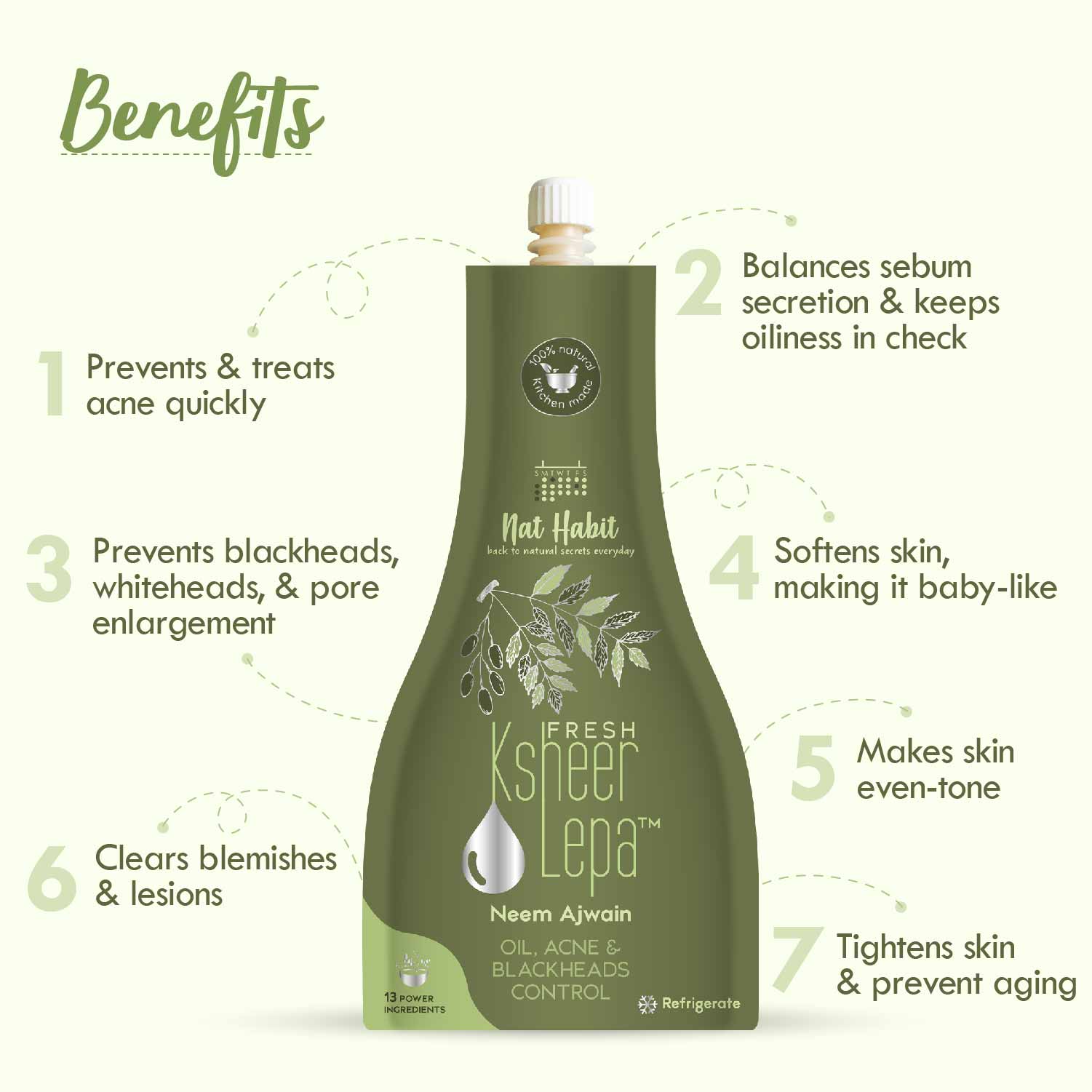 Nat Habit Fresh Neem Ajwain Ksheer Lepa Ayurvedic Face Pack Buy Nat