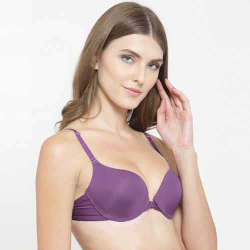 PrettyCat Front Closure Pushup Bra - Purple (36B)