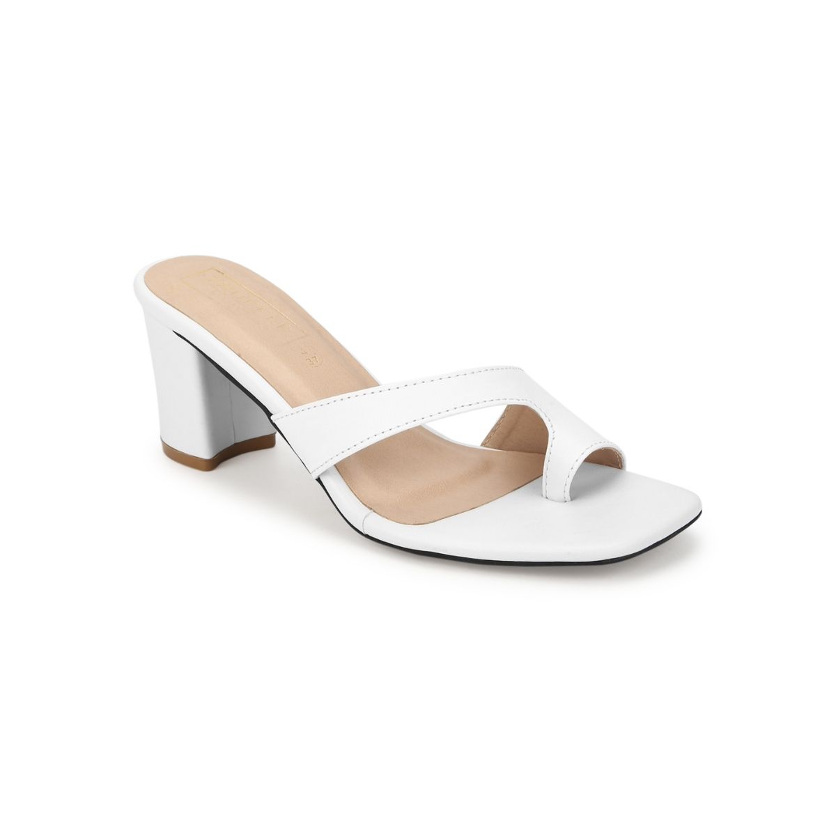 White heeled best sale mules closed toe