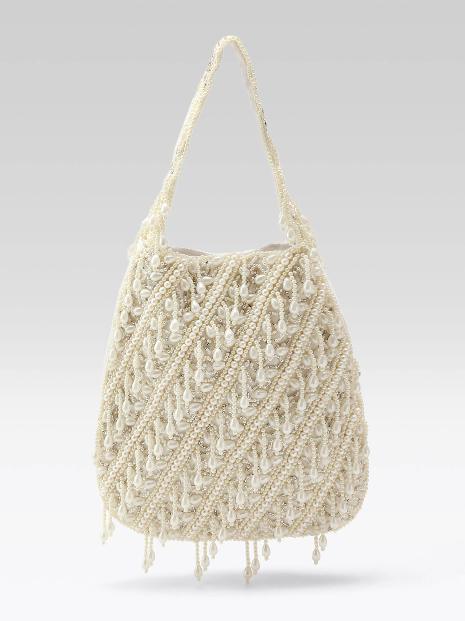 Fabbhue Womens Off White Hand Clutch Potli Bag