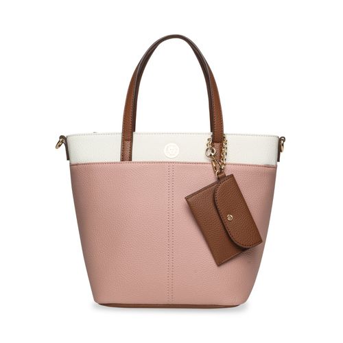 Buy Anne Klein Rose Pink and White Top Handled Bucket Bag Online
