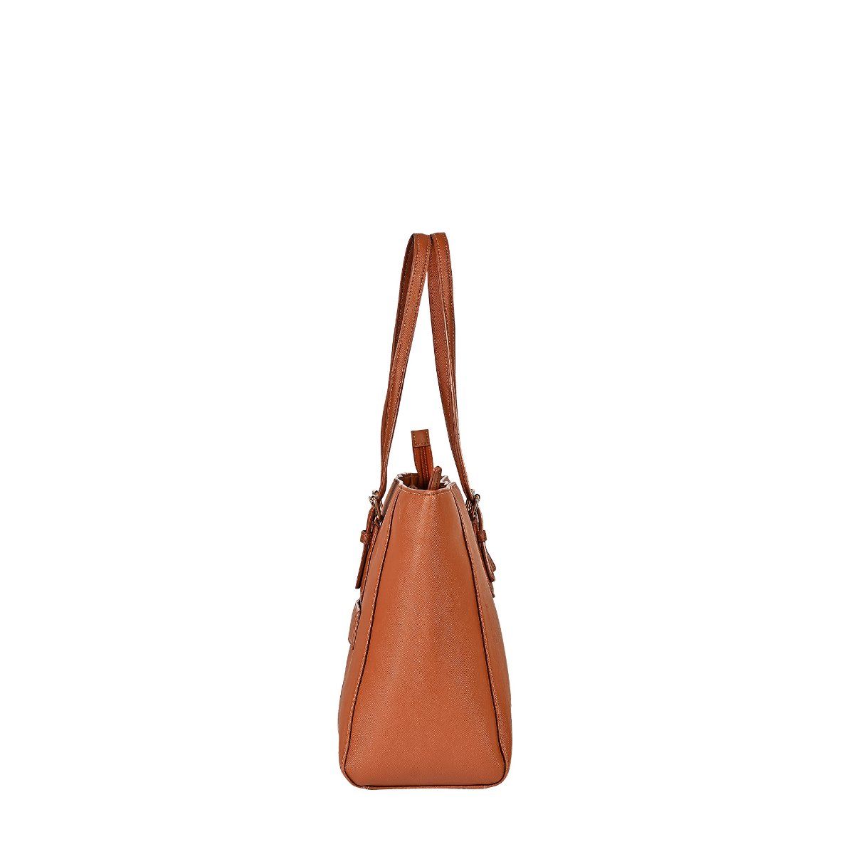 Buy Eske Myriane Tan Solid Vegan Leather Office Tote Online