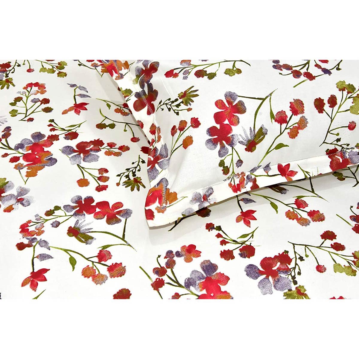 Buy Haus & Kinder Floral Grace 186 Tc Cotton King Printed Bedsheet