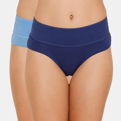 Buy Zivame Tummy Tucker Hipster High Rise Anti-Microbial Panty (Pack of 2)  -Assorted (XL) Online