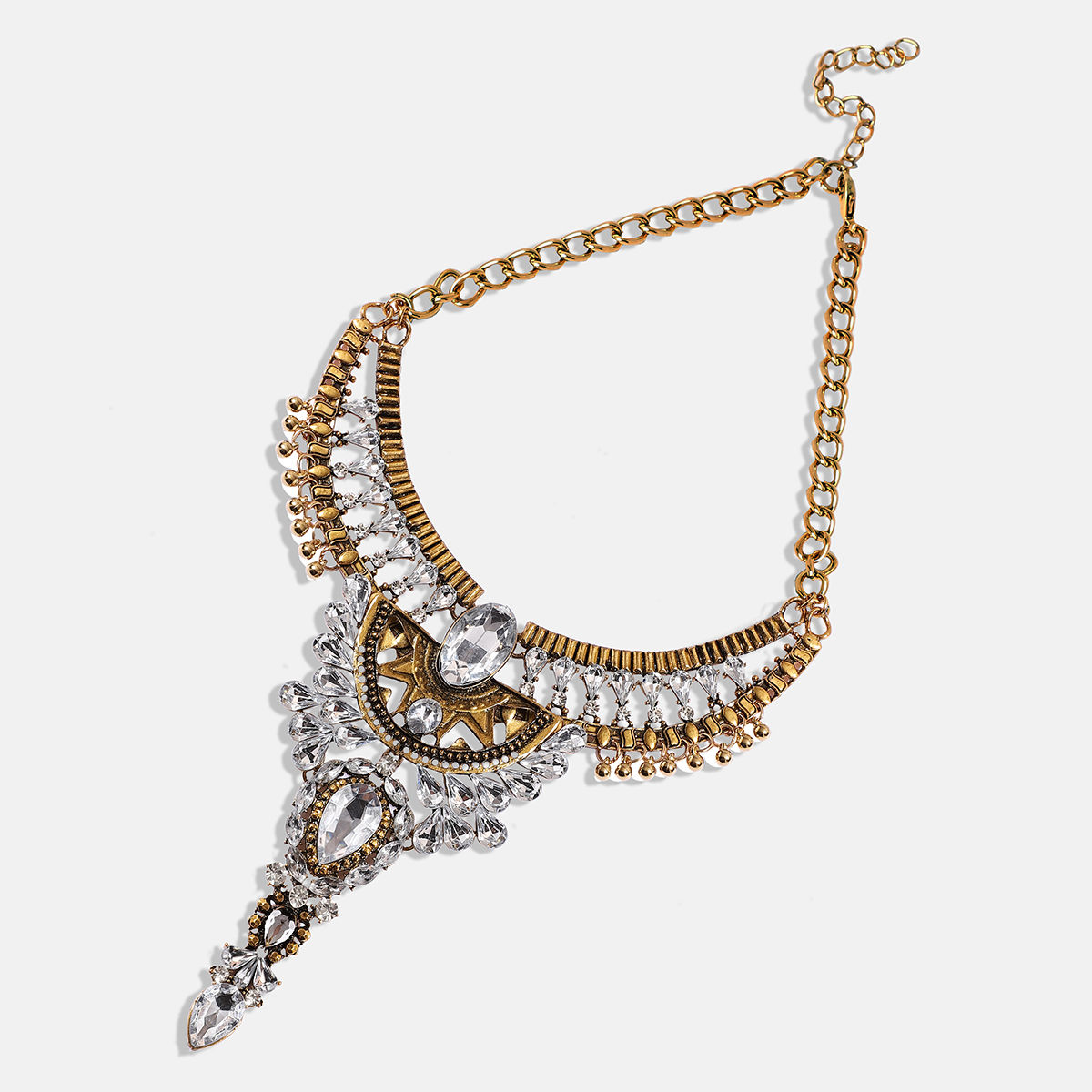 Pandora Rose Gold Chunky Crystal Necklace Argento.com