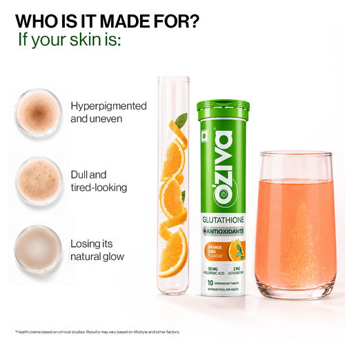 oziva drink glutathione Bioactive Gluta with L-Glutathione to Reduce Pigmentation, Orange Zing Buy OZiva Set of Strawberry