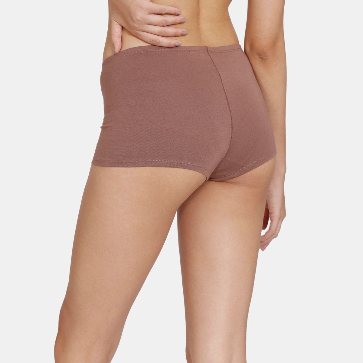 Buy Zivame Natural Collective Full Coverage Low Rise Boyshort Panty Nutmeg Brown Online 5972