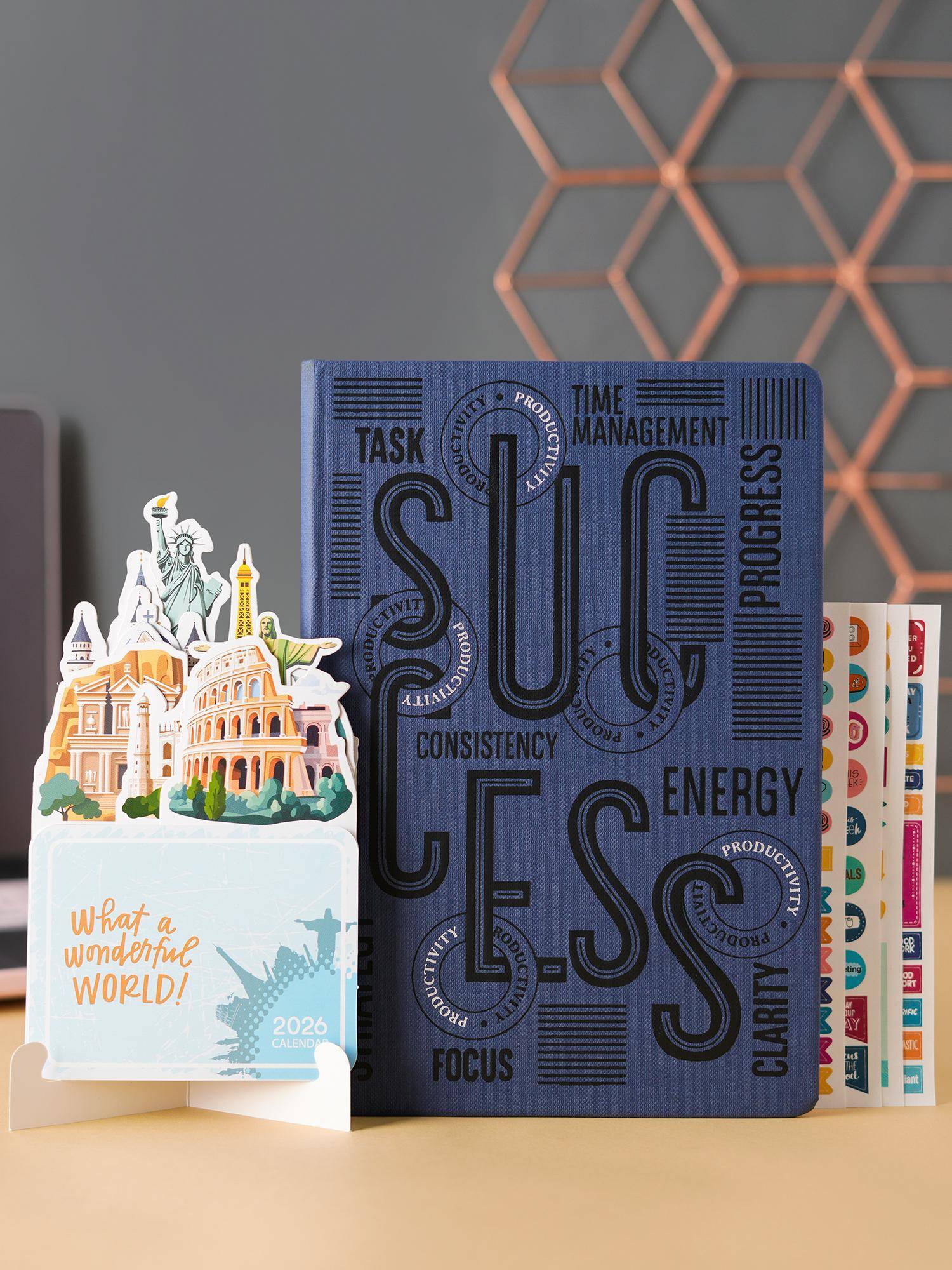 Doodle Collection Blue A5 Productivity Pro Undated Yearly Planner
