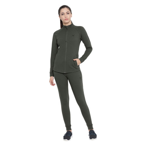 Buy INVINCIBLE Grey Womens Athleisure Slim Fit Luxury Tracksuit