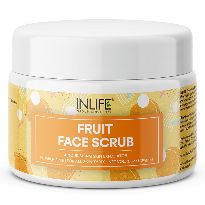 INLIFE Fruit Face Scrub A Nourishing Skin Exfoliator Paraben Free