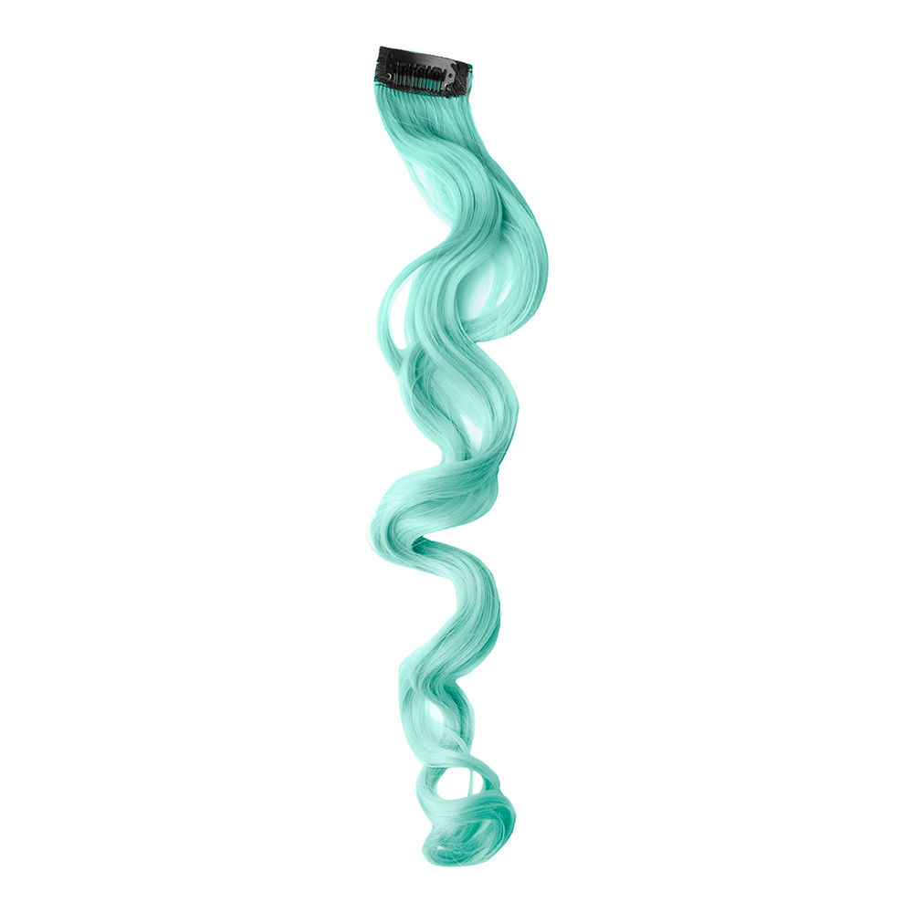 Streak Street Tibetan Turquoise Curly Clip-On Strands