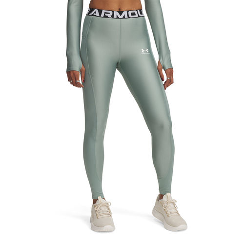 Under Armour Women Green Heatgear Rib Leggings (L)