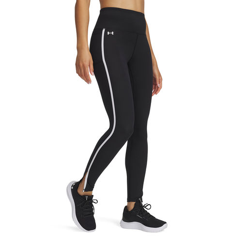 Under Armour Women Black Motion Piped Leggings (L)
