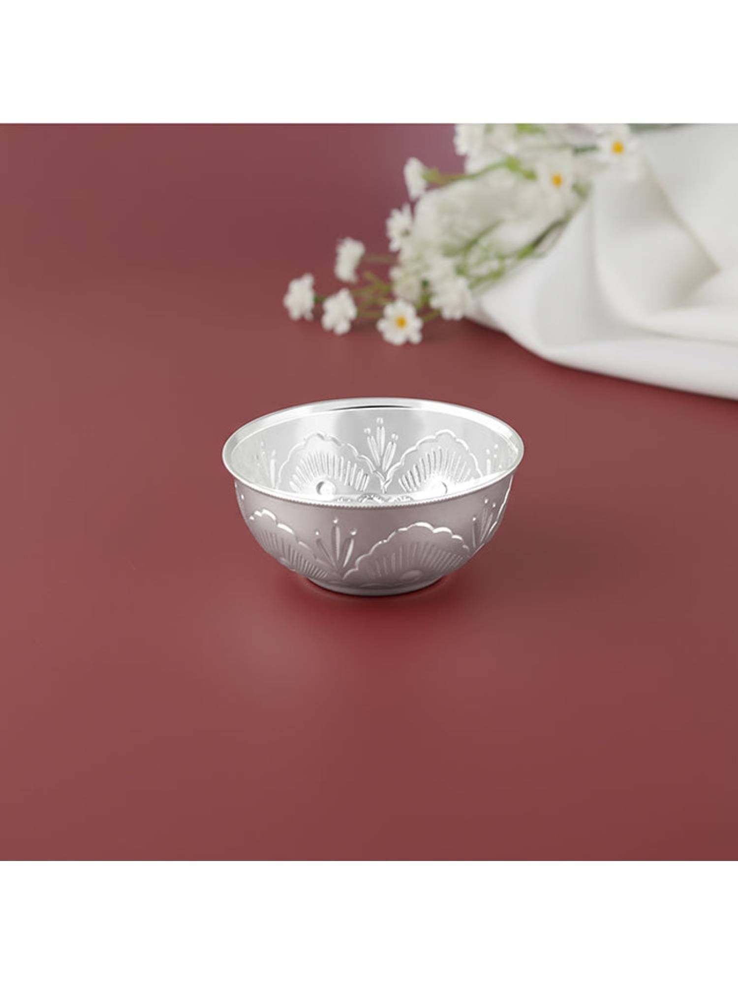 GIVA Silver Auspicious Bowl