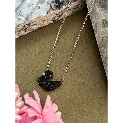 Chain Necklace Swan Necklace Amazon Buy Rose Gold Plated Swan