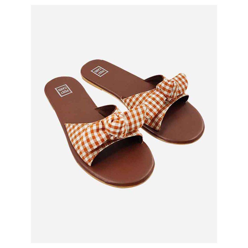 Post Card Brown Solid Flats (UK 8)