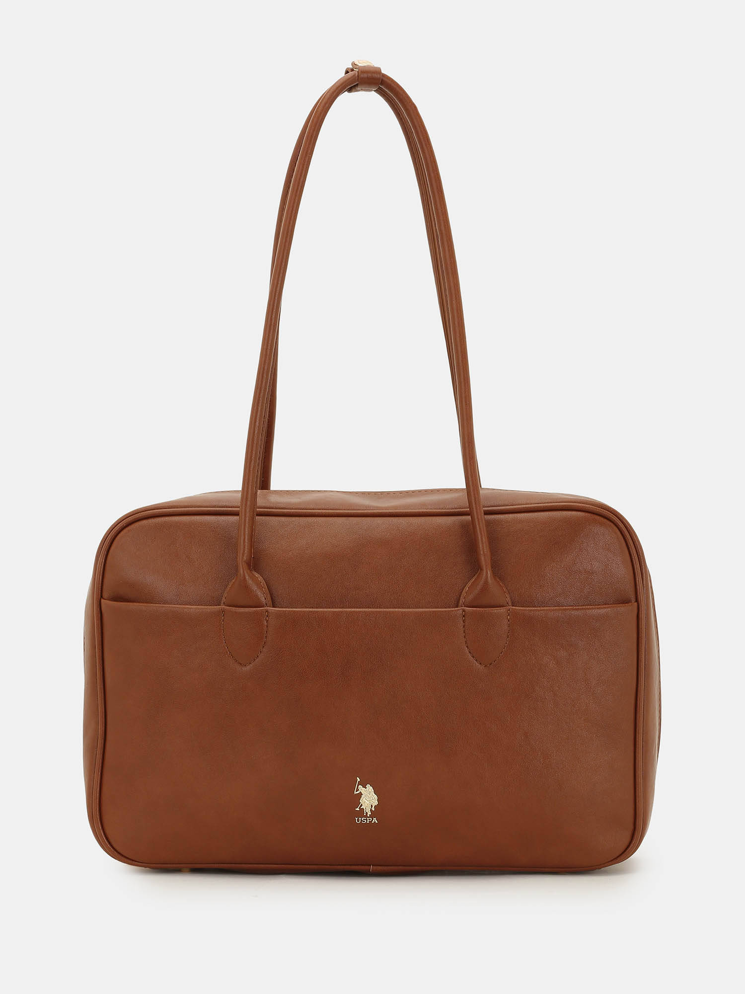 U.S. POLO ASSN. Blynn Brown satchel Handbag Bag with Inner Pockets