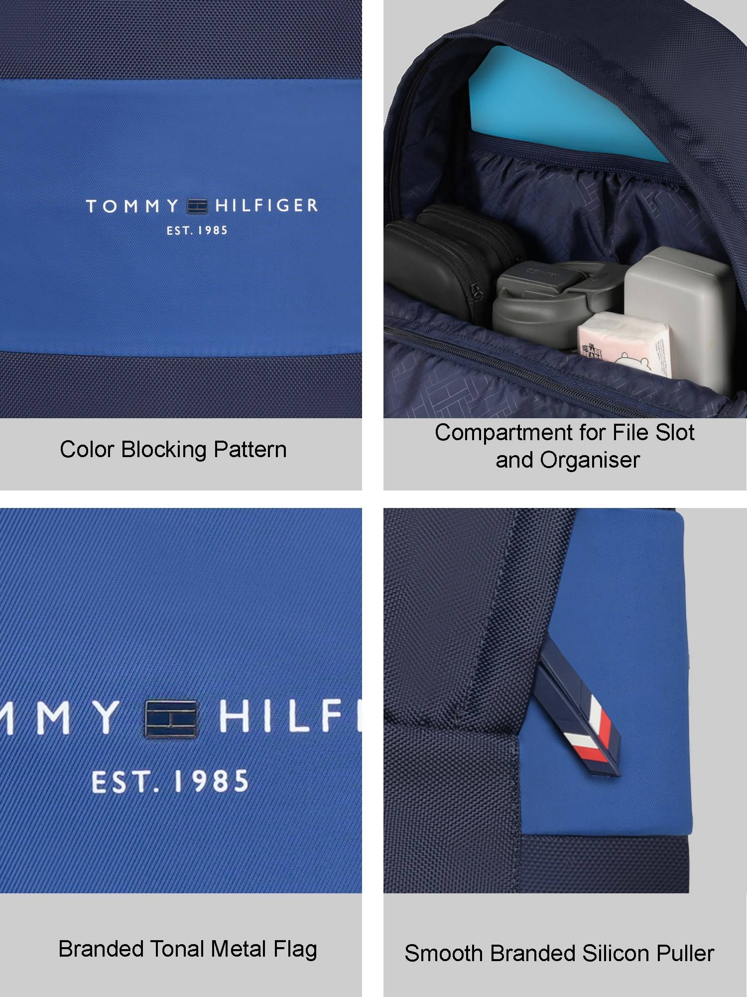 Buy Tommy Hilfiger Unisex Altman Plus Blue Backpack Online