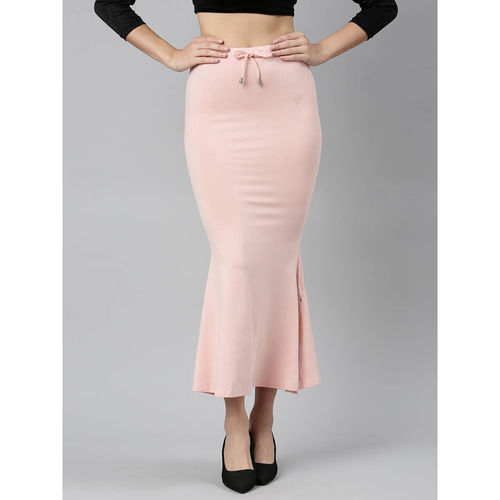 Buy TWIN BIRDS Peach Women Saree Skirt Online