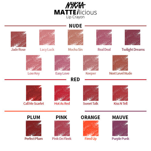 Nykaa Matte Ilicious Lip Crayon Lipstick Buy Nykaa Matte Ilicious Lip Crayon Lipstick Online At Best Price In India Nykaa It is hard to resist the awesome feeling. nykaa matte ilicious lip crayon lipstick perfect plum 02