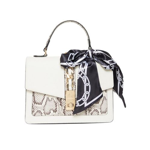 Aldo Cailla Animal Print White Top Crossbody Bag