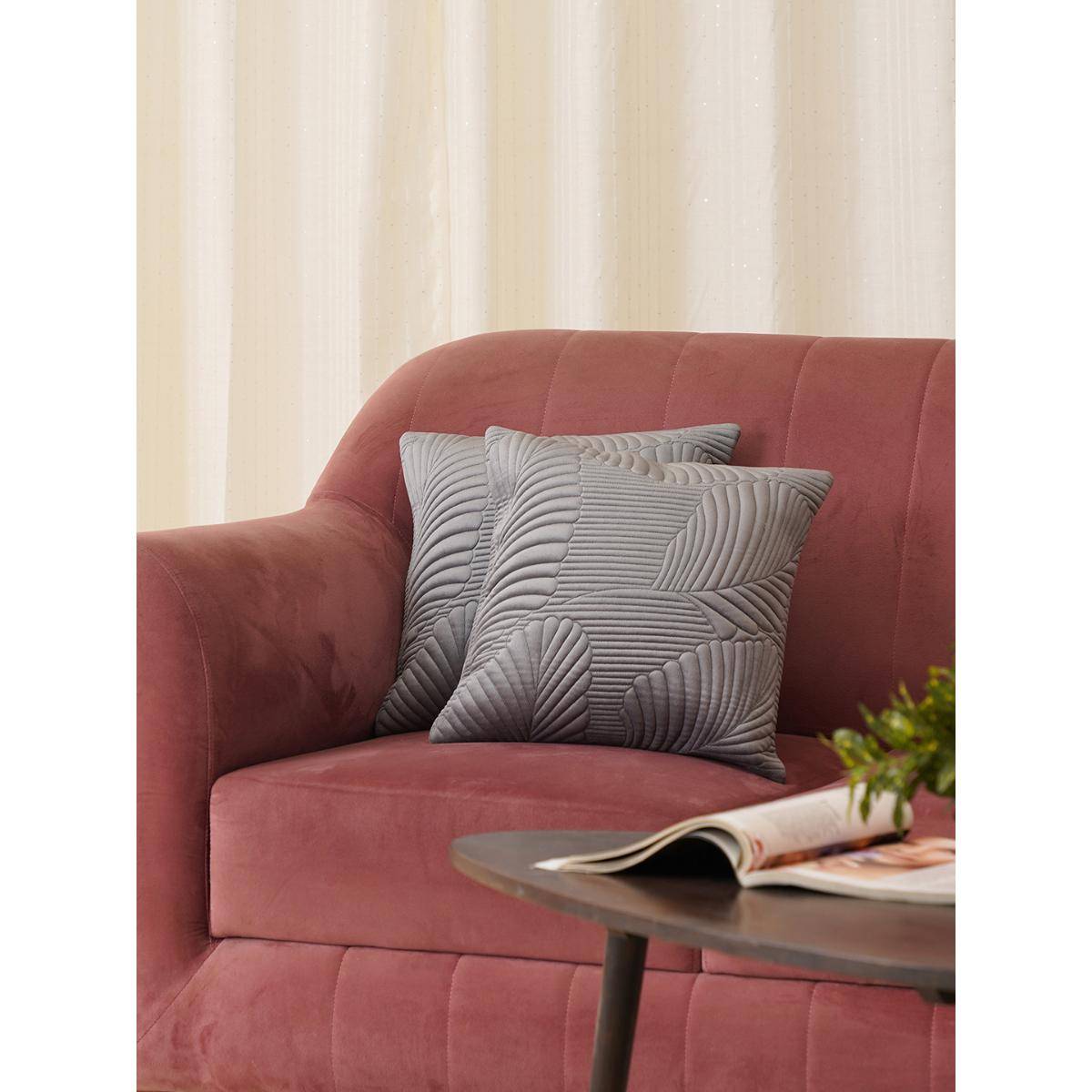 HOME 360 Grey Meridian Cushion Covers (Pack of 2)