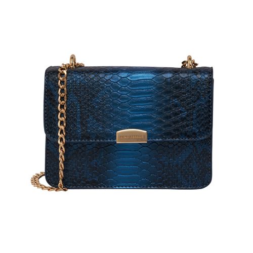 Buy Lino Perros Snake Textured Blue Sling Bag Online