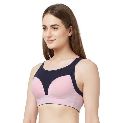 SOIE Women's Extreme Coverage High Impact Padded Non-Wired Sports Bra -  Pink (M)